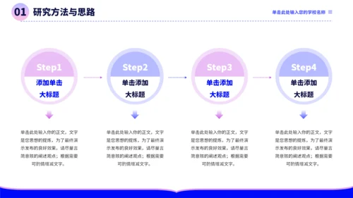 蓝紫色极简沉稳毕业论文答辩PPT模板