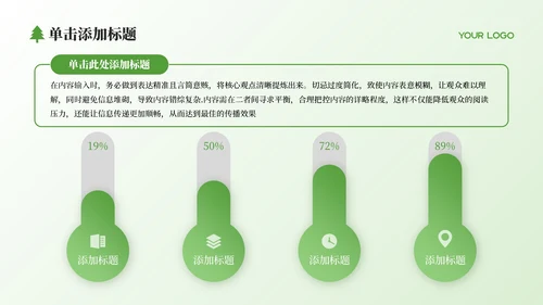绿色简约风国家公园自然探索之旅PPT模板