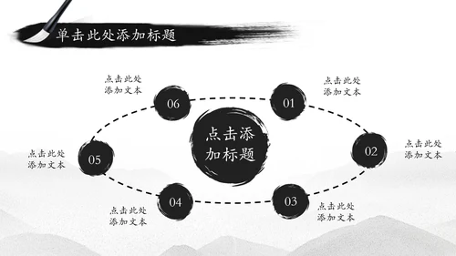 中国水墨传统国学文化PPT模板