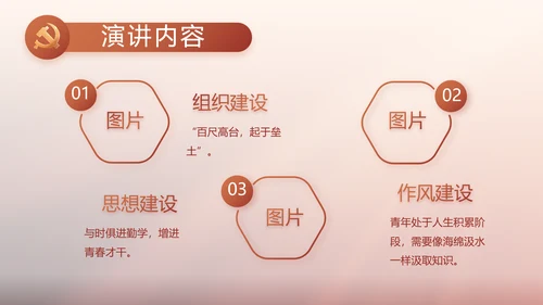 红色党建党支部述职报告动态PPT党课