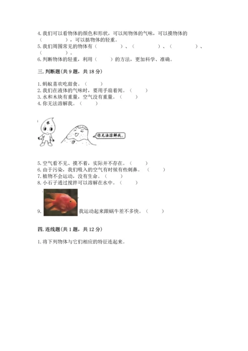 教科版一年级下册科学期末测试卷附完整答案【易错题】.docx