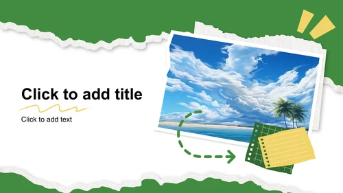 绿色简约风应届生求职作品集展示PPT主题