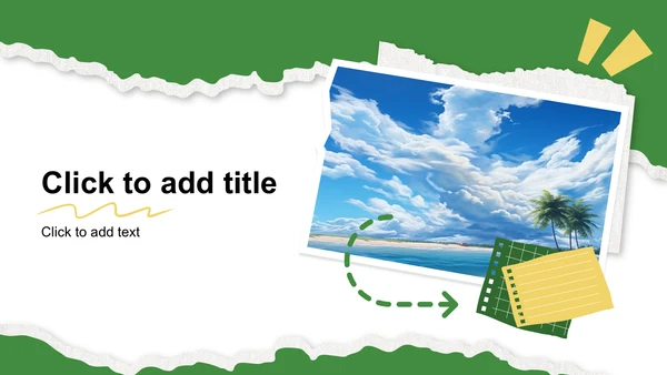 绿色简约风应届生求职作品集展示PPT主题