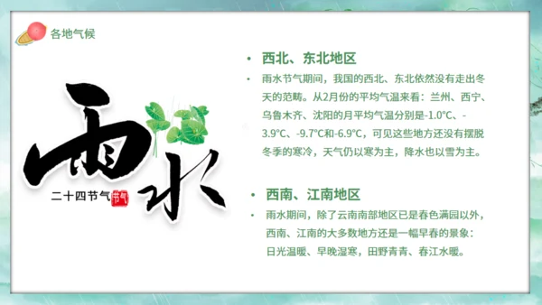春天雨水柳树小船背景通用PPT模板
