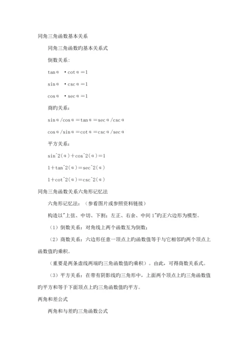 高中数学诱导公式全集高三英语作文套题万能公式高考语文现代文规范答题模式.docx