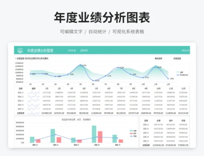 年度业绩分析图表