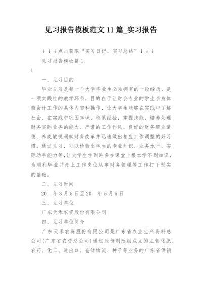 见习报告模板范文11篇_实习报告.docx