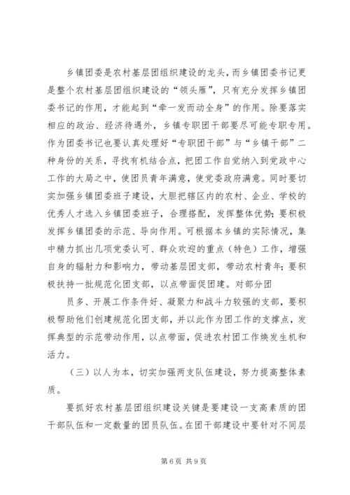 关于农村基层团组织建设的思考精编.docx