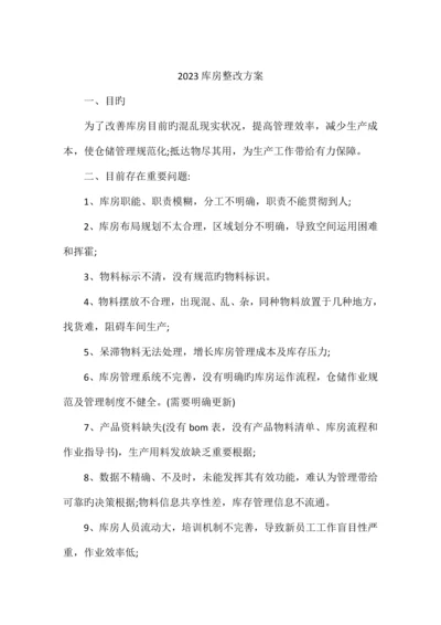 库房整改方案.docx