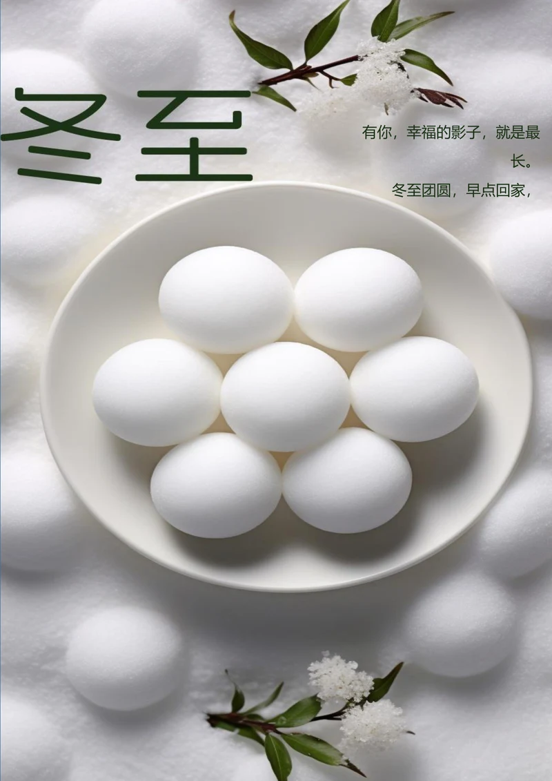 冬至团圆冬至节气海报