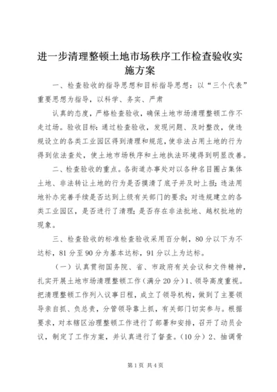 进一步清理整顿土地市场秩序工作检查验收实施方案 (10).docx