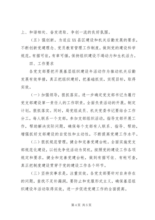 事务管理局基层组织建设年实施方案.docx