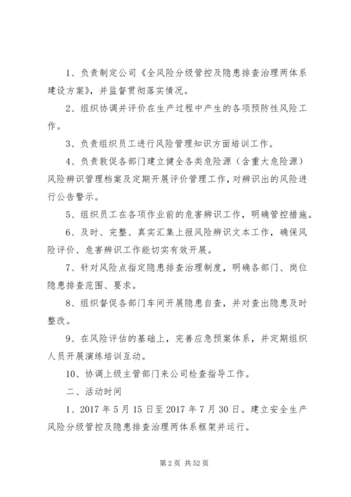 风险分级管控和隐患排查治理两个体系建设工作方案.docx