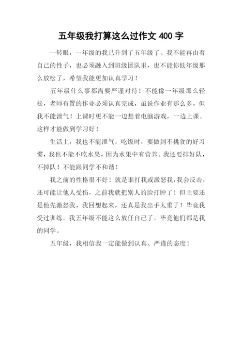 五年级我打算这么过作文400字.docx