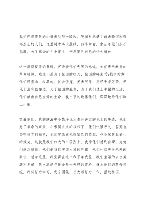 走进清明缅怀先烈演讲稿(6篇).docx