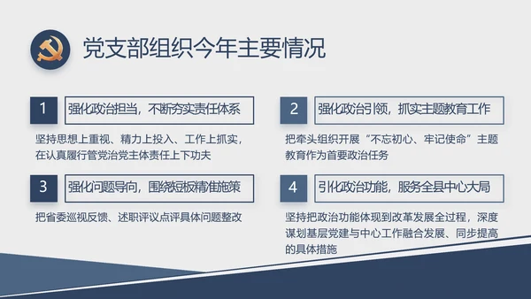 党建党支部工作总结汇报计划PPT党课