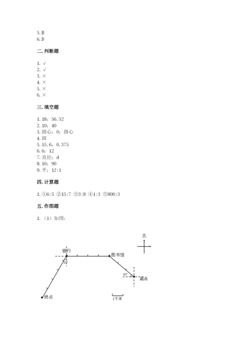 小学数学六年级上册期末考试试卷及参考答案【典型题】.docx