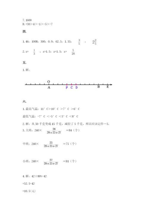 小升初数学综合模拟试卷【含答案】.docx