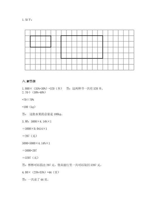 小学六年级下册数学期末测试卷精品易错题