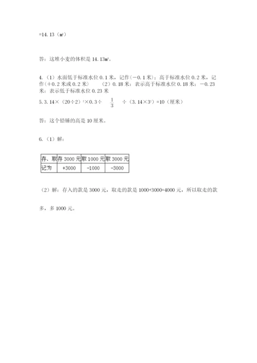 苏教版六年级数学小升初试卷附参考答案（轻巧夺冠）.docx