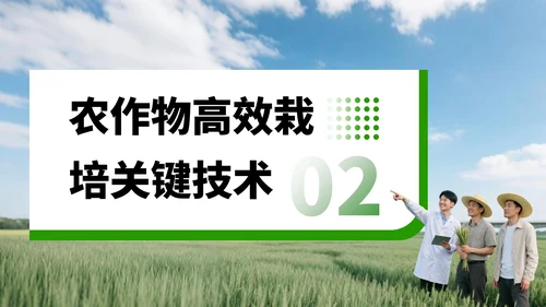 绿色商务风现代农业生产技术与实践创新PPT模板