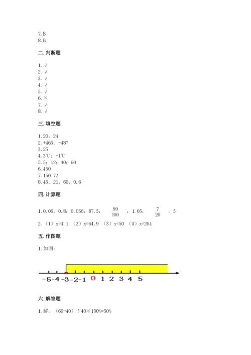 人教版六年级下册数学期末测试卷含解析答案.docx