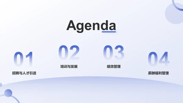 蓝色3D风人力资源通用年中工作总结汇报PPT模板