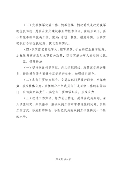 城管局年度双拥工作计划.docx