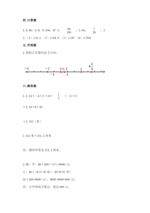 雅安市六年级下册数学期末测试卷汇编.docx