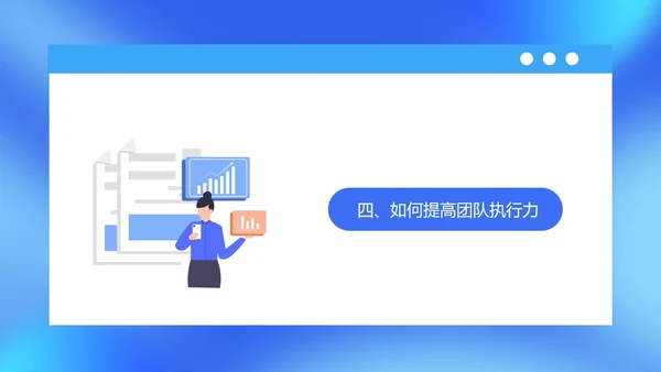 蓝色扁平风企业管理层执行力培训课件PPT模板