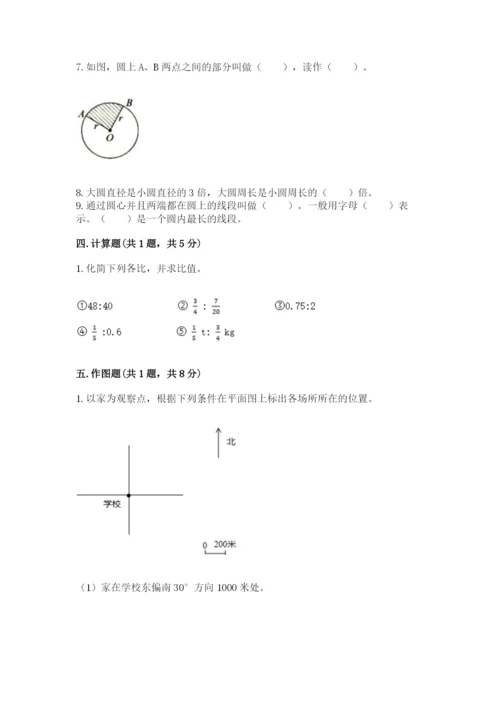 小学数学六年级上册期末考试试卷及1套参考答案.docx
