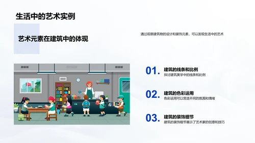 生活中的艺术教学PPT模板