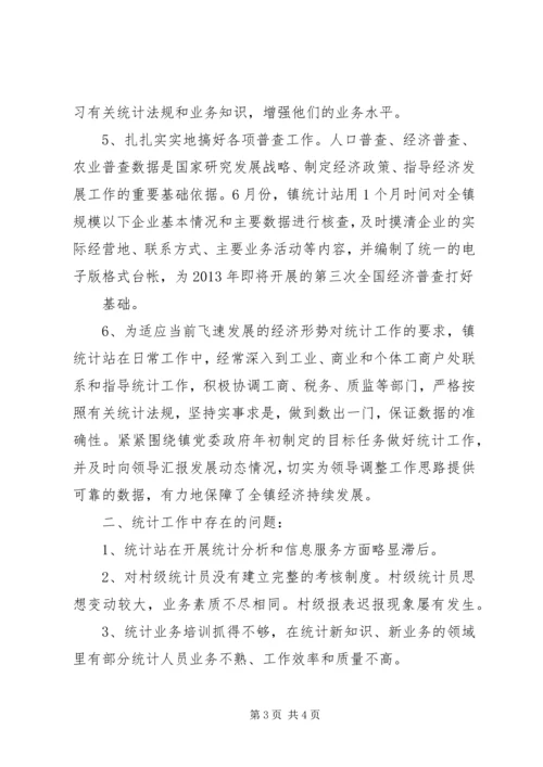 乡镇统计站规范化建设情况汇报.docx