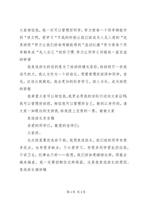 关于竞选班长的演讲稿与关于端午节的发言稿 (2).docx