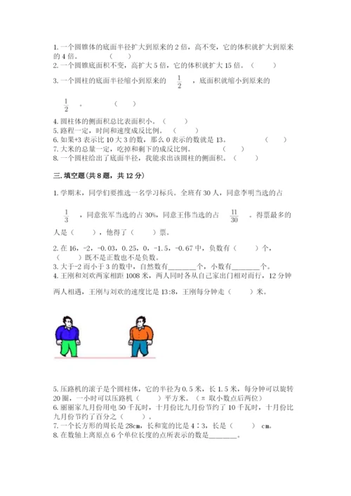 北京版六年级下册数学期末测试卷及答案【网校专用】.docx