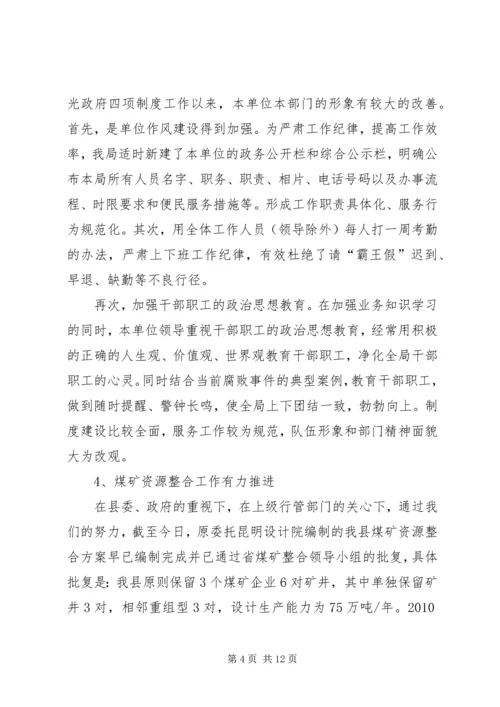 矿产开发局工作总结及工作计划.docx