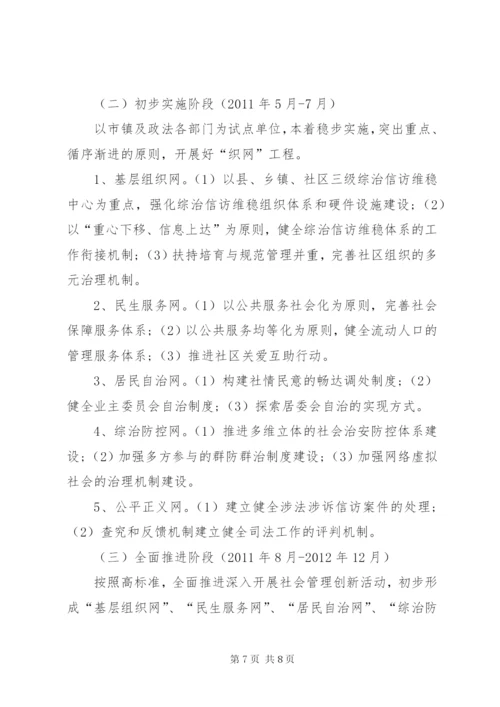 开展社会管理创新工作实施方案.docx