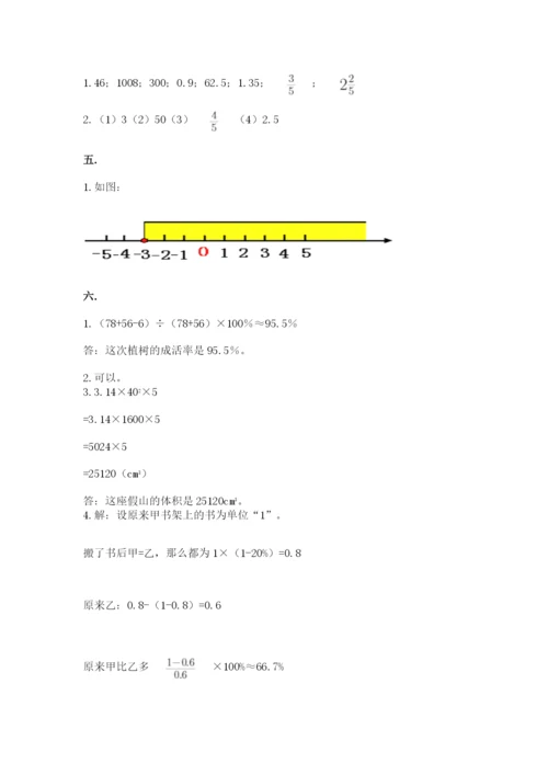北师大版六年级数学下学期期末测试题附精品答案.docx