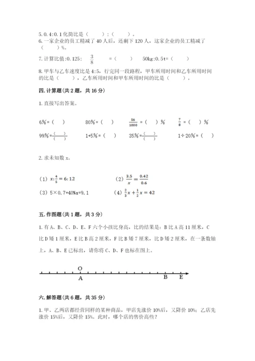 北师大版小学数学六年级下册期末检测试题附参考答案【名师推荐】.docx