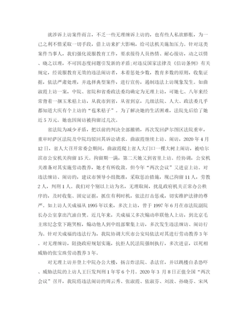 精编之法院关于信访工作年终总结范文两篇.docx