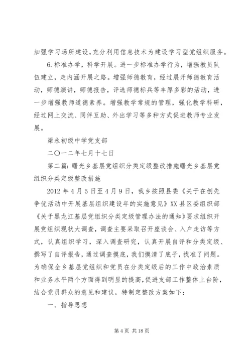 基层党组织分类定级整改措施.docx