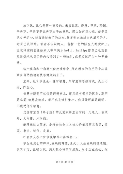 社会主义核心价值观学习心得体会 (12).docx