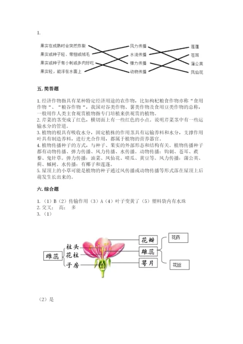 科学四年级下册第一单元《植物的生长变化》测试卷含完整答案【夺冠系列】.docx