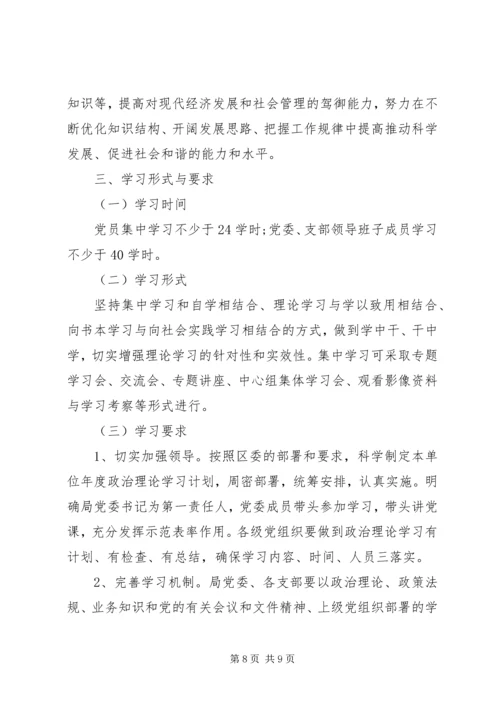 社区政治理论学习计划XX年.docx