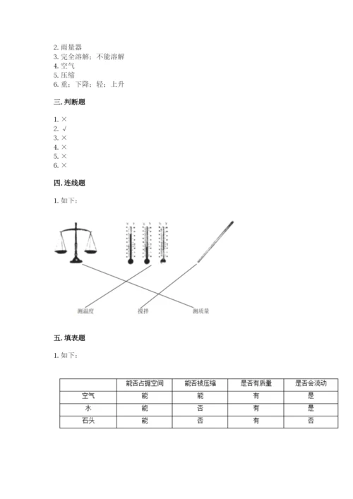 教科版三年级上册科学期末测试卷带答案（实用）.docx