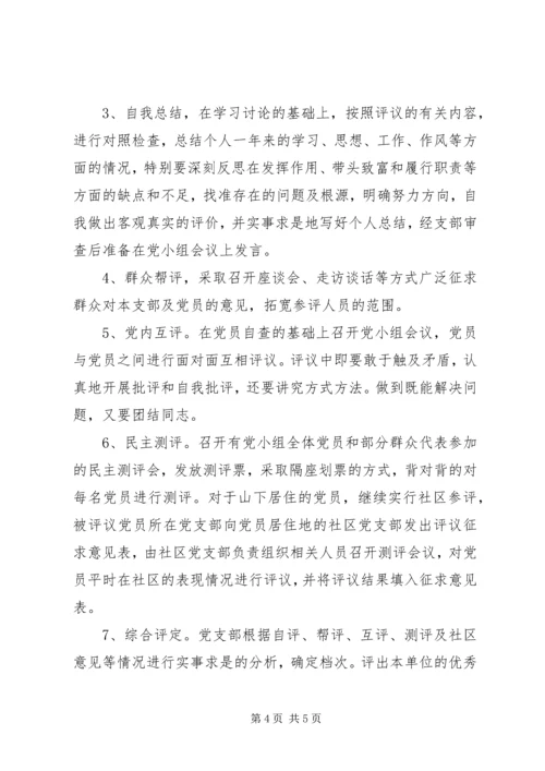 非公有制企业党组织开展民主评议党员工作实施方案 (5).docx