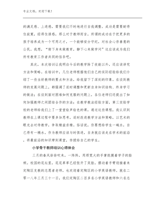 2024小学骨干教师培训心得体会例文12篇文档合集.docx