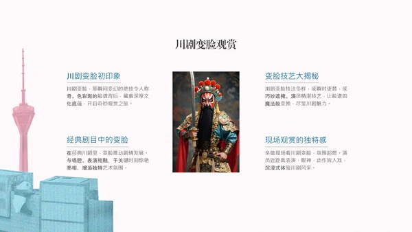 粉蓝色复古风成都旅游攻略