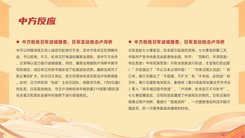 红色国潮风纪念七七事变勿忘国耻主题班会期末家长会
