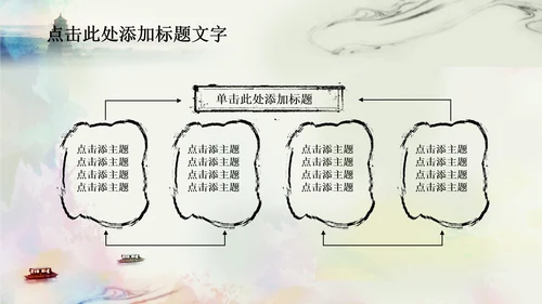 唯美江南水乡水墨中国风ppt动态模板